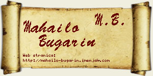 Mahailo Bugarin vizit kartica